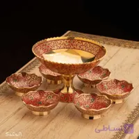 ست آجیل خوری برنجی میناکاری کد 428