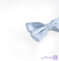 پاپیون مردانه ساده ساتن رنگ طوسی BT1071