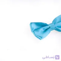 پاپیون مردانه ساده ساتن رنگ آبی BT1064