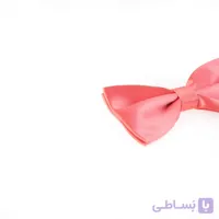 پاپیون ساده مردانه ساتن رنگ صورتی BT1082