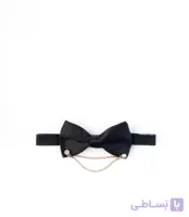 پاپیون مردانه ساده مشکی overleft luxury کد BT1002