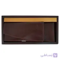 ست کیف پول و جاکارتی چرم طبیعی زنانه ST111