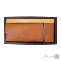 ست کیف پول و جاکلیدی چرم زنانه ST108