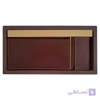 ست کیف پول و جاکلیدی چرم مردانه ST104