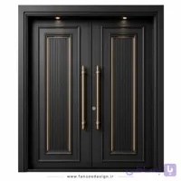 درب ضد سرقت دو لنگه لابی با رنگ پوششی سایز 200*220 کد 30513