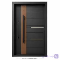 درب ضد سرقت طوسی مدرن هندسی سایز 120*220 کد 30511