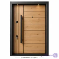 درب ضد سرقت روکش چوب سبک اسکاندیناوی سایز 120*220 کد 30498