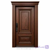 درب ضد سرقت کلاسیک با روکش چوب دو قاب سایز 120*220 کد 30514