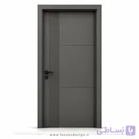درب اتاقی مدرن شیاری با رنگ طوسی سوپرمات کد 30544