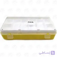 جعبه ابزار (ارگانایزر) لوازم ماهیگیری ۱۳ خانه دوطبقه طوسی