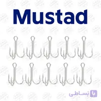 قلاب نیکل سه شاخ  موستاد نروژ بسته ۱۰ عددی سایز ۱۸ Mustad 3553NI