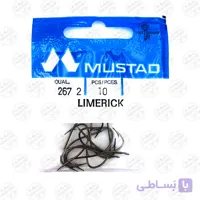 قلاب موستاد برنزی بدون چشمه سایز 1 بسته ۱۰ عددی MUSTAD 267 LIMERICK