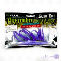 طعمه کرم مصنوعی طعم دار ریوجی ۸ سانتی سری D بسته ۱۰ عددی , RYUJI GRAZY SLUG