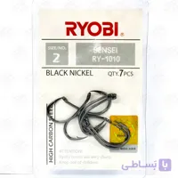 قلاب نیکل مشکی ریوبی سایز ۶ بسته ۱۰ عددی مدل RYOBI BLACK NICKEL RY-1010