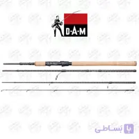 چوب ماهیگیری اسپینینگ کربن چهار تکه ۲۴۰ سانت دام، D.A.M TRAVEL XP SPIN ICONIC 75509