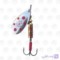 لانسه ماهیگیری سایز ۵ ایلبا نقره ای خال قرمز  ۲۰gr Silver/red