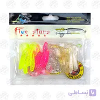 طعمه مصنوعی ژله ای دم داسی Five Stars بسته 10 عددی 4 سانتی متر