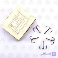 قلاب موستاد سه شاخ برنز سایز 1 بسته ۵ عددی MUSTAD Hameçons Triples Ronds HOOKS 5841O