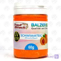 خمیر قزل آلا شناور بالزر طعم هلو BALZER Trout Attack Peach UV ACTIVE