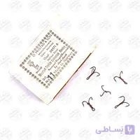 قلاب موستاد سه شاخ سرکج برنز سایز ۱۵ بسته ۵ عددی MUSTAD Treble Limerick HOOKS 36171