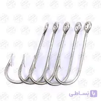 قلاب موستاد دریایی آب شور سایز ۵ بسته ۵ عددی MUSTAD ROUND BENT RINGED DURATIN HOOKS