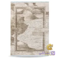 فرش مدرن کرم بژ با طراحی جدید کد 42069