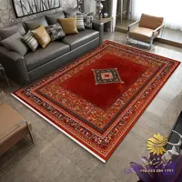 فرشینه قرمز طرح سنتی ترمز دار کد 38550