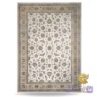 فرش شاه عباسی کرم 1500 شانه افشان کاشان کد 7531