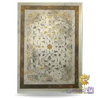 فرش وینتیج طلایی کرم 700 شانه تراکم 2550 طرح کیان