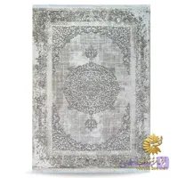 فرش مینیمال کرم طوسی با طراحی جدید کد 42080