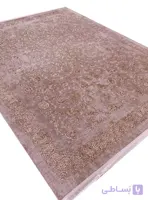 فرش طلاکوب افشان طرح میلان رنگ سربی 1200 شانه گل برجسته کد 5042
