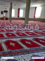 فرش سجاده ای طرح محرابی زمینه لاکی 700 شانه کد 701134