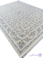 فرش طرح مروارید کرم 1500 شانه 10 رنگ تراکم 4500 کد 1503