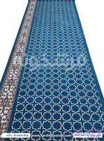 فرش مسجد مکی آبی حاشیه کرم 500 شانه کد 551