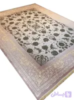 فرشینه طرح فرش افشان تبریز رنگ نقره ای کد Y300901
