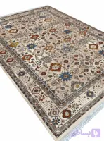 فرش سلطان آباد طرح زرنگار 700 شانه رنگ کرم بژ کد 76004