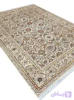 فرش سلطان آباد طرح افشان رنگ کرم بژ 700 شانه کد 76008