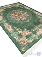 فرش کناره کلاریس طرح دنیا زغالی 1200 شانه کد 1130