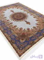 فرش ابریشم طرح گلریز 1700 شانه تراکم 5100 کد v516