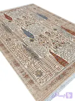 فرش گبه ماشینی طرح درختی رنگ مسی 700 شانه کد 76023