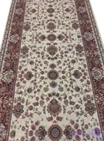 فرش کناره طرح ساینا رنگ کرم حاشیه پیازی 1200 شانه کد 7711