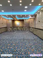 فرش سجاده ای تشریفاتی طرح افشان زمینه آبی کد 18S701140