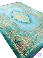 فرش هلنا طرح افران سبزآبی1200 شانه معادل 77 رج کد 809042