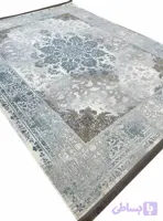 فرش وینتیج طرح آیهان رنگ کرم 700 شانه تراکم 2550 کد 2718