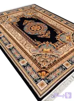 فرش فرانسوی طرح الماس سرمه ای (مشکی) 1200 شانه کد 2555021068