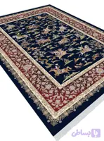 فرش تندیس طرح شکارگاه سرمه ای 1500 شانه کد 20NC0020