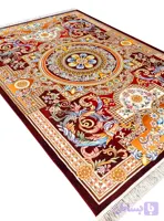 فرش طرح نگین رنگ قرمز 1200 شانه کد 2555020034