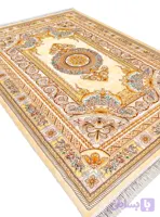 فرش طرح فرانسوی رنگ سفید 1200 شانه کد 2555021000