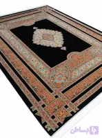 فرش ابریشم طرح گل سرخ 1700 شانه تراکم 5100 کد Q145