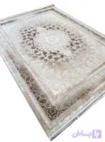 فرش وینتیج موکایی طرح ویتو رنگ بژ 1200 شانه برجسته کد 1408